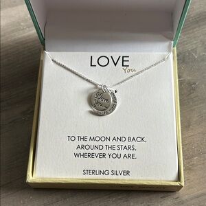 Sterling Silver 'To the Moon and Back' Necklace